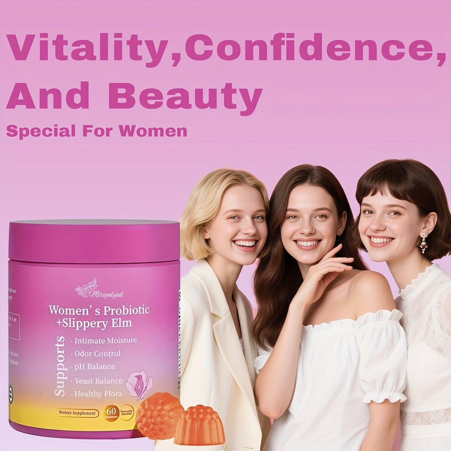 Women's Probiotic Gummies - 60 Count Daily Digestive Health Support