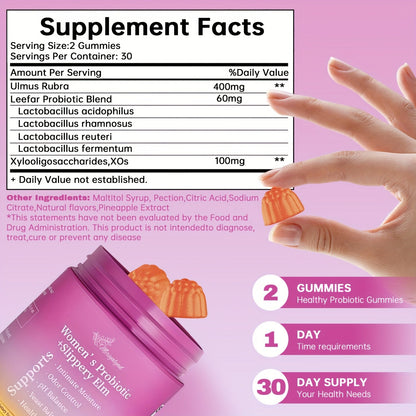 Women's Probiotic Gummies - 60 Count Daily Digestive Health Support