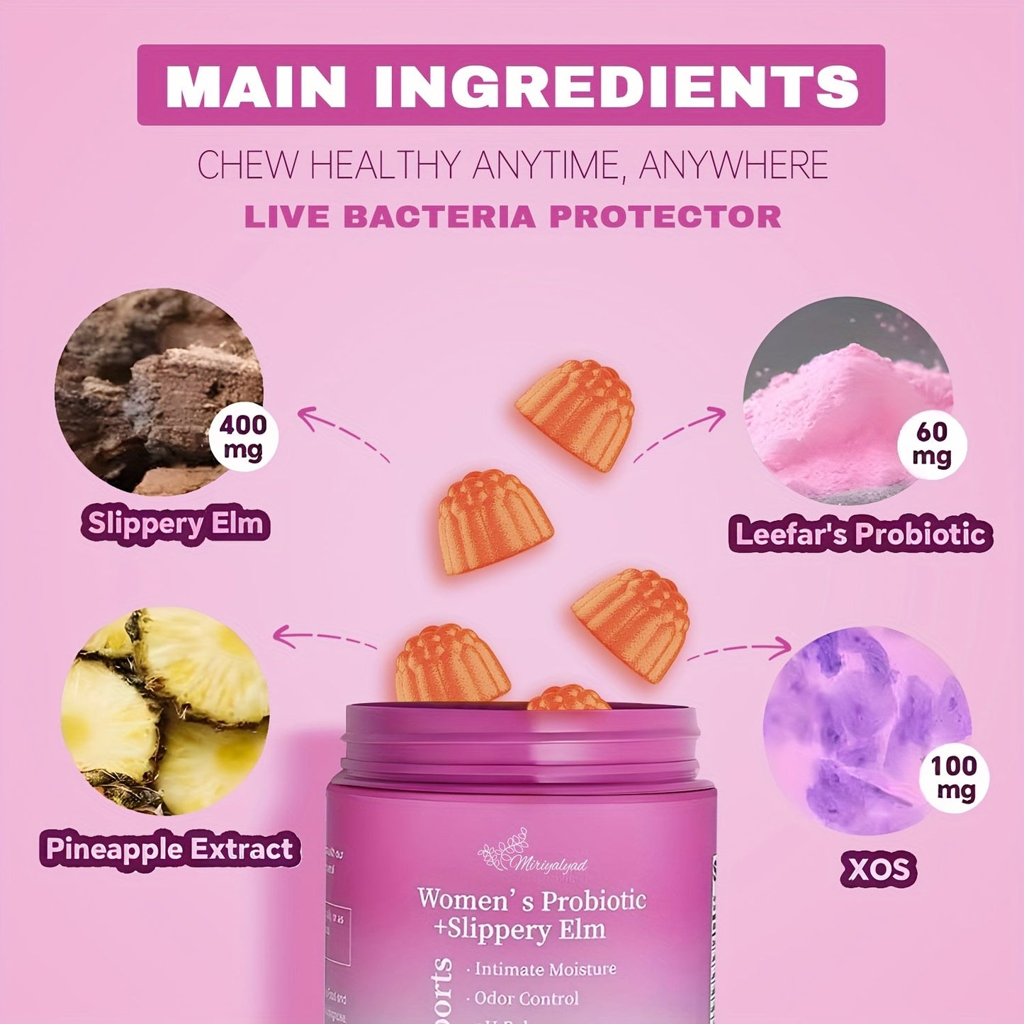 Women's Probiotic Gummies - 60 Count Daily Digestive Health Support