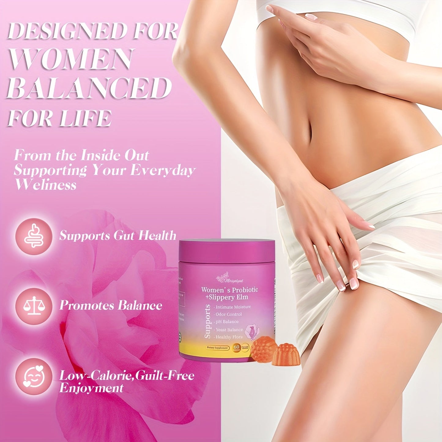 Women's Probiotic Gummies - 60 Count Daily Digestive Health Support