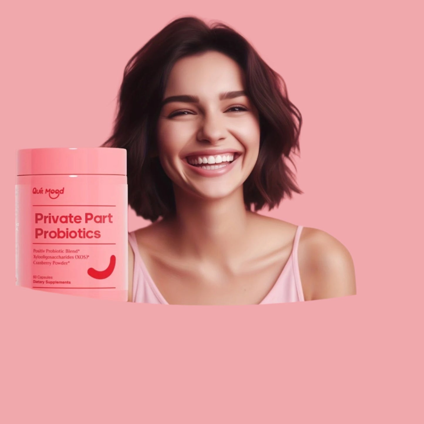 Women's Private Probiotics - pH Balance Support for Intimate Health with Cranberry (60 Capsules)